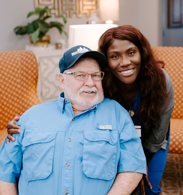 Elder and Staff Member Green House Cottages of Poplar Grove